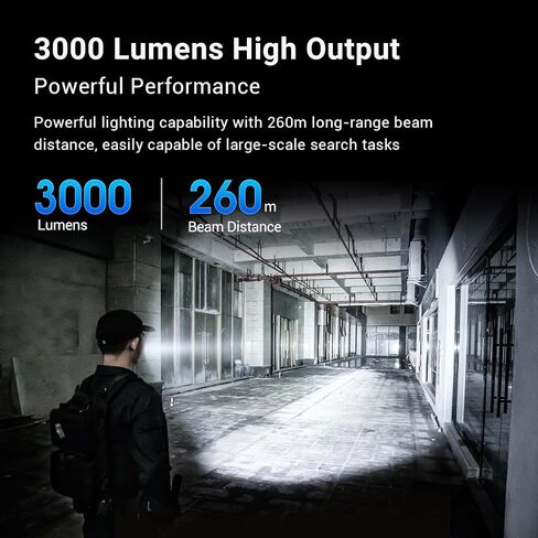 NEXTORCH 3000 لومن قابلة للشحن متعدد مصدر الضوء Type-C USB مصابيح كاشفة بلمبات LED صغيرة مدمجة EDC تحذير الشعلة P84 in Kuwait