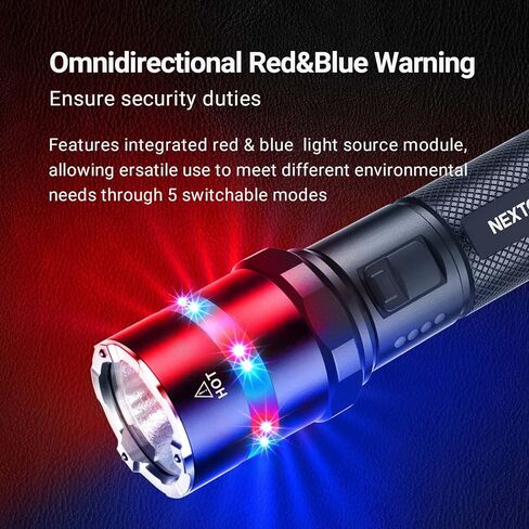 NEXTORCH 3000 لومن قابلة للشحن متعدد مصدر الضوء Type-C USB مصابيح كاشفة بلمبات LED صغيرة مدمجة EDC تحذير الشعلة P84 in Kuwait