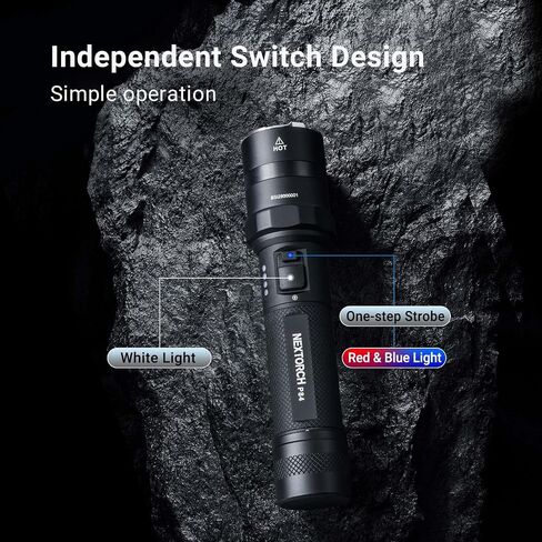 NEXTORCH 3000 لومن قابلة للشحن متعدد مصدر الضوء Type-C USB مصابيح كاشفة بلمبات LED صغيرة مدمجة EDC تحذير الشعلة P84 in Kuwait