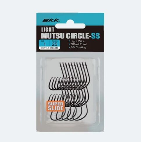 BKK Mutsu Circle Light Hook | 25-Pack | 2X | Super Slide Coating | Needle Point in Saudi Arabia