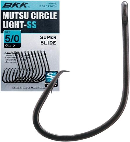 BKK Mutsu Circle Light Hook | 25-Pack | 2X | Super Slide Coating | Needle Point in Saudi Arabia
