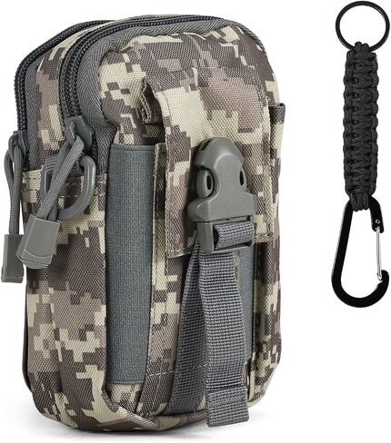 Tactical Waist Packs, Military Molle Compact Waist Bag, Multifunctional Fanny Pack Pouch for Camping Hiking Cycling Hunting Climbing Travel (Black) in Saudi Arabia