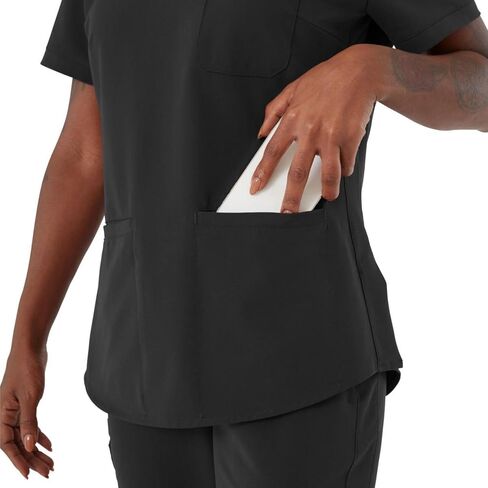 ave. Women's Lex Three Pocket V-Neck Tunic Scrub Top in Gray, XX-Large in Saudi Arabia