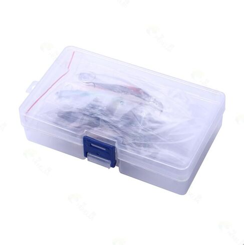 حزمة من 10 طعوم صيد سمك المنوة الصلبة مجموعة من البلاستيك الطعوم الصلبة لصيد الأسماك مجموعة طعوم المياه العلوية عدة طعوم سباحة باس كرانكبيت لسمك السلمون المرقط وسمك السمك الأحمر مع خطاف in Kuwait