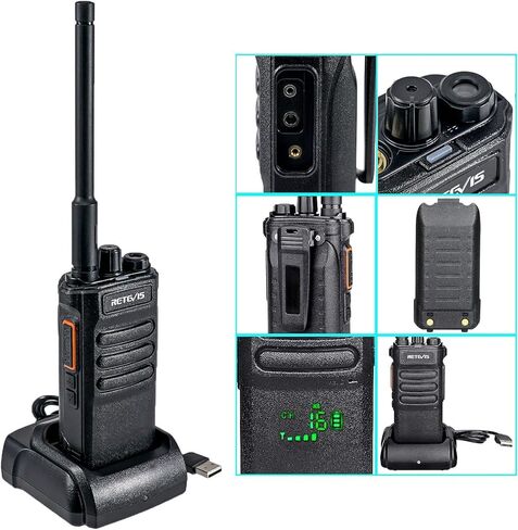 Retevis RT86 Long Distance Walkie Talkies, Heavy Duty 2600 mAh Rechargeable Two Way Radio,Remote Alarm Rugged Walkie Talkies Adults, for Offroad(1 Pack) in Saudi Arabia