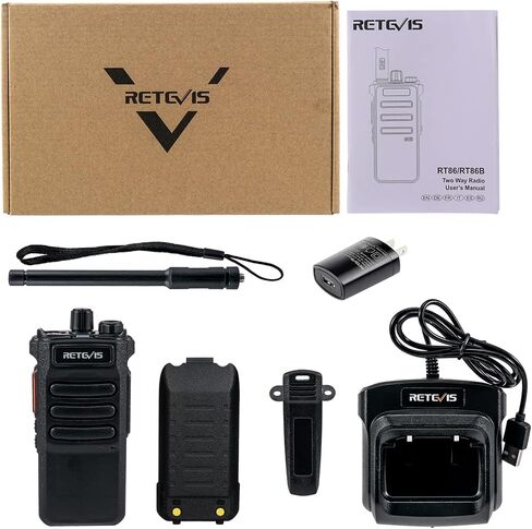 Retevis RT86 Long Distance Walkie Talkies, Heavy Duty 2600 mAh Rechargeable Two Way Radio,Remote Alarm Rugged Walkie Talkies Adults, for Offroad(1 Pack) in Saudi Arabia
