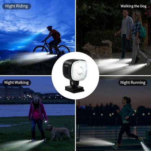 Croc Lights for Shoes Rechargeable, 2pcs Headlights for Croc, Waterproof Flashlight Attachment for Croc, Adjustable Camping Accessories for Kids Adults, Dog Walking, Running (Black) in Kuwait