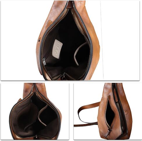 Genuine Leather Sling Bag for Men and Women Vintage Handmade Leather Sling Backpack Fashion Crossbody Bag Chest Purse in Saudi Arabia