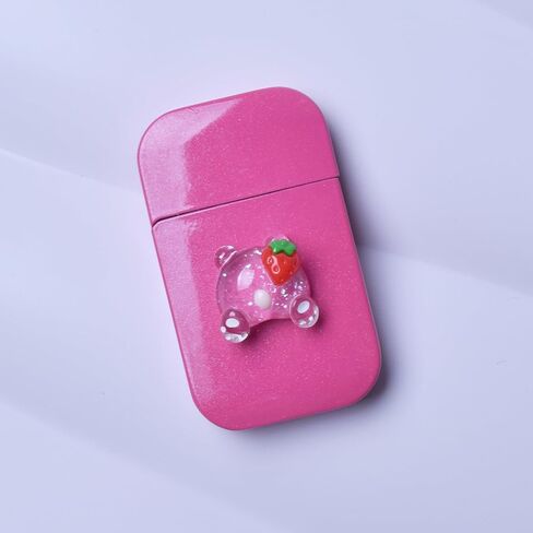Creative Pink Flame Lighter, Windproof Butane Lighter, Adjustable Open Flame Lighters, Butane Lighter Refillable, Novelty Lighter for Fireplace Candle Camping BBQ (Without Gas) in Saudi Arabia