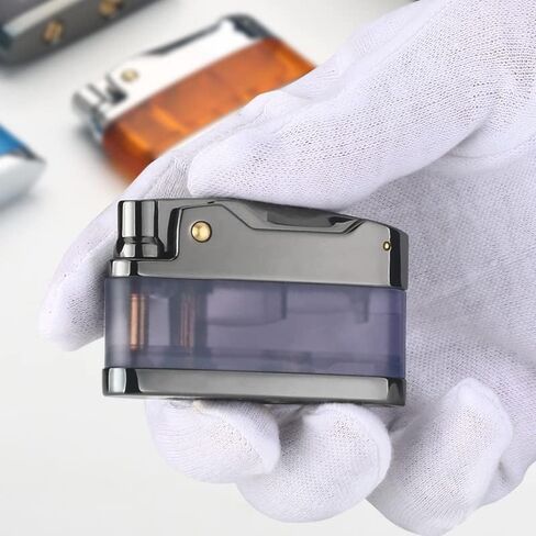 ولاعة سيجار لهب تقليدية، عجلة طحن ناعمة لهب الكيروسين، ولاعة الكيروسين ذات عجلة إطلاق نار كلاسيكية، بدون زيت (أزرق) in Kuwait