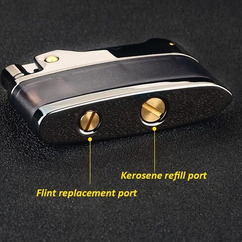 ولاعة سيجار لهب تقليدية، عجلة طحن ناعمة لهب الكيروسين، ولاعة الكيروسين ذات عجلة إطلاق نار كلاسيكية، بدون زيت (أزرق) in Kuwait