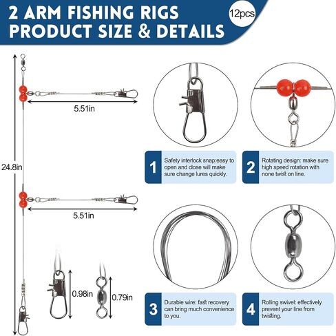 Saltwater Surf Fishing Rigs Tackle Kit Include Surf Fishing Weights Pyramid Sinker Sputnik Sinker Fishing Leaders Rig Circle Hooks Surf Fishing Accessories in Saudi Arabia
