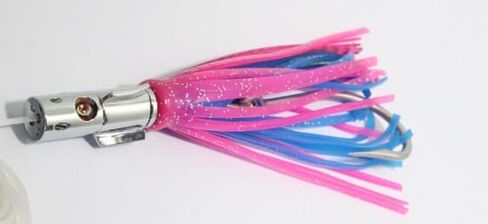 Jet Head Spinner Brass Head Hybrid Trolling Lure with 12 ft of leader Line. Pelagic Trolling Lure for Dorado, Tuna and Marlin. in Saudi Arabia