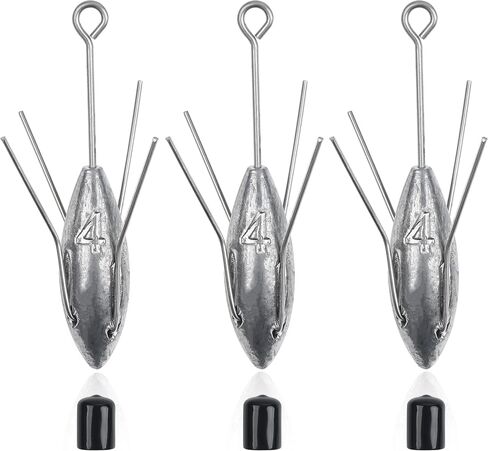 Sputnik Sinkers Long Tail Fishing Weights Saltwater Surf Casting Sinkers Catfish Beach Spider Weights for Ocean Sea Sand 3oz 4oz 5oz 6oz 7oz in Saudi Arabia