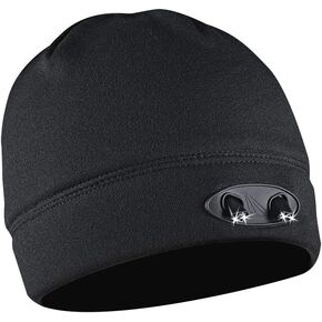 Panther Vision LED Hat Light - POWERCAP 2.5 USB Rechargeable LED Beanie Light Hat - Bright LEDs and IPX4 Water Resistance Gifts for Dad Father Men Husband Warm Knitted Cap - Black