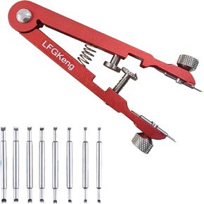 LFGKeng Watch Spring Bar Plier Tool Kit, Spring Bar Tweezer, Watch Band pliers with Durable 8 Alloy Steel Pins, Watch Band Pins Replacement Tool for Watch Wrist Bands Strap Removal Repair Set(Black)