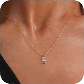 LuckFairy Dainty Gold Necklace for Women, Gold Cross necklace 14K Gold Plated Paperclip Pendant Necklace Cute Gold CZ Heart Pendant Necklace Simple Gold Choker Necklaces for Women Gold Jewelry Gifts