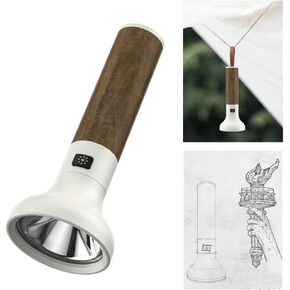 LED Rechargeable Flashlight, New Retro Torch Outdoor Lighting,500 Lumens 3-speed Mode Spotlight.