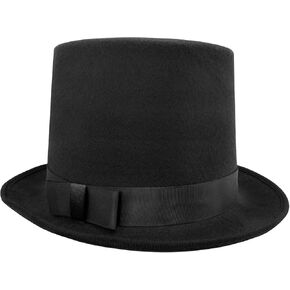 Adult Brown Fake Suede Top Hat - Steampunk Hatter Hats - Magician Halloween Costume Accessory, Brown, One Size