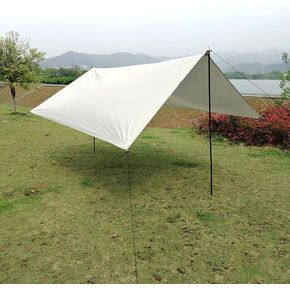 Uv-Resistant Portable Camping Awning-Lasting Shade Beach, Outdoor picnics, All-Weather Protection-Quick Mountain Setting Tent Canopy Arbor Parasol (Orange)