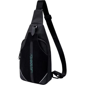 WATERFLY Small Crossbody Sling Backpack Anti Theft Backpack for Traveling Chest Shoulder Bag