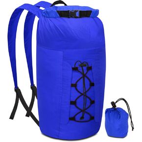 R2Depot Lightweight Packable Backpack 20L, Waterproof Foldable Hiking Daypacks for Travel (Black)