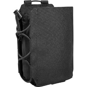 Tasmanian Tiger TT Multipurpose Side Pouch Modular Backpack Accessory Pocket, Side Pocket, Bottle Pocket with MOLLE System, Tripod Pocket, Black