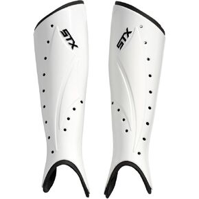 STX Adult Hinder Field Hockey Shin Guards (S/M, White)
