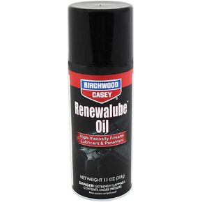 Birchwood Casey Renewalube Gun Oil | Biodegradable Anti-Corrosion High-Viscosity Gun Lubricant for Friction Reduction & Gun Parts Protection, 11-Ounce Aerosol Can