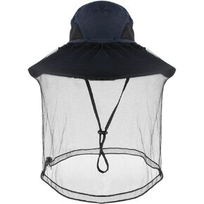 Outdoor Mosquito Net Sun Mesh Mask Cover Fishing Hat Women Men Bucket Hat Cap