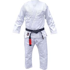 BJJ Gi - Brazilian Jiu Jitsu Sports Uniform Blue White Black or Gray Jacket & Pants w White Belt