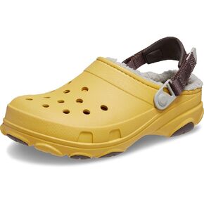Crocs Unisex-Adult All Terrain Lined Clogs with Adjustable Heel Strap Black Men's 13, Women's 15 Medium