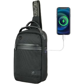 Crossbody Sling Bag Men Women, Casual Shoulder Backpack, Waterproof Phone Chest Bag for Travel Daily Use