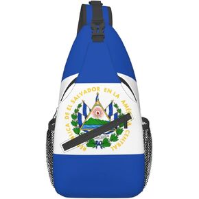 El Salvador Flag Crossbody Bags Women Men Cross Chest Bag Adjustable Sling Backpack Shoulder Bag For Cycling Travel Sport Hiking