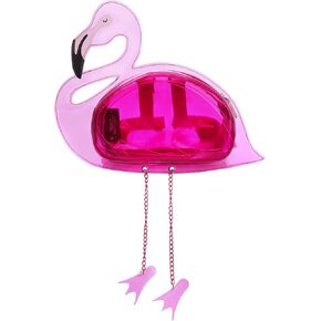 Bioworld Pink Flamingo 13.5-Inch Clear Mini Backpack