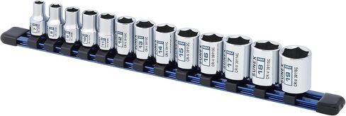 13Piece 3/8" Drive Chrome Socket Rail 6Pt Metric Standard in Saudi Arabia