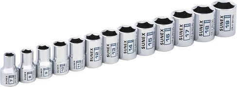 13Piece 3/8" Drive Chrome Socket Rail 6Pt Metric Standard in Saudi Arabia