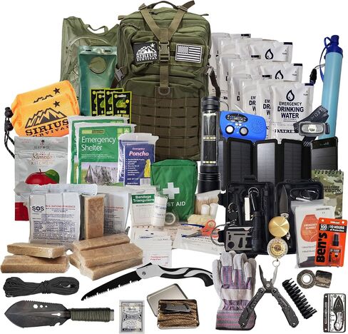 حقيبة Bug Out - حقيبة ظهر Bugout الممتازة المعبأة مسبقًا - مجموعة أدوات النجاة النهائية لمدة 72 ساعة - عناصر النجاة الشاملة - حقيبة الطوارئ in Kuwait