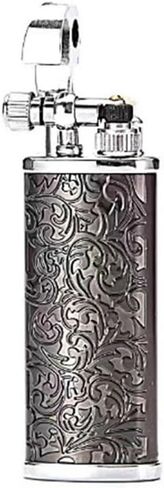 Mini Kerosene Lighter Creative Retro Old-Fashioned Grinding Wheel Lighter Men's Gift (HT718GLASS) in Saudi Arabia