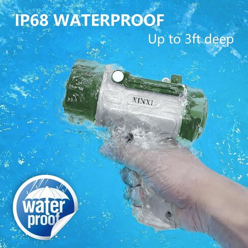 Waterproof Rechargeable Spotlight Flashlight, 10,000 Lumens Handheld Spotlight with Red Filter & Adjustable Stand, 20Hrs Long Running Spot Light for Boating, Hunting, Fishing (White) in Saudi Arabia
