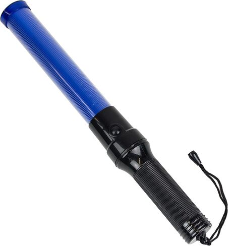 RK 16-Inch Signal Traffic Wand Baton LED Flashlight with Wrist Strap, Blue Finish in Saudi Arabia