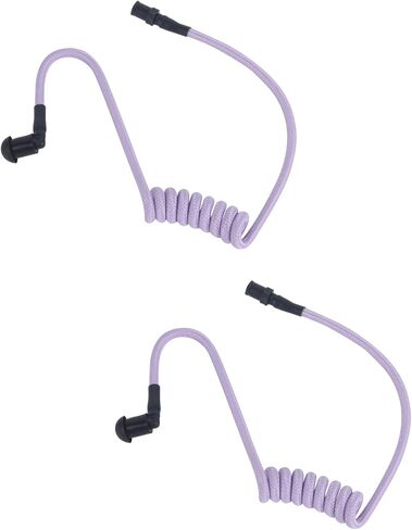 Replacement Braided Nylon Fiber Acoustic Coil Tube Moisture Proof Color for Radio Earpiece (PurePurple-1) in Saudi Arabia