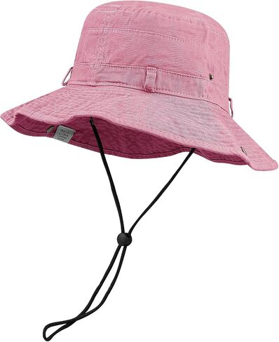 Croogo Wide Brim Bonnie Hats Summer Fishing Sun Hat Cowboy Style Bucket Hat Outdoor Safari Hunting Camping Hat with Chin Cord in Saudi Arabia
