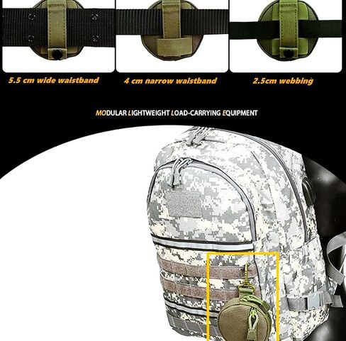 Small Tactical EDC Pouch,Molle Pouch Accessories,Small Round Coin Holder Pouch,Tactical Bag Case as Coin Purse Keychain, Case Wallet,Coin Pouch Keychain,Army Green Color. in Saudi Arabia