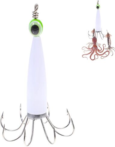 Octopus Squid Hook Bionic Fishing Lure Fishing Jigs Night Fishing Gear Fishing Hook Glow Squid Jigs in Saudi Arabia