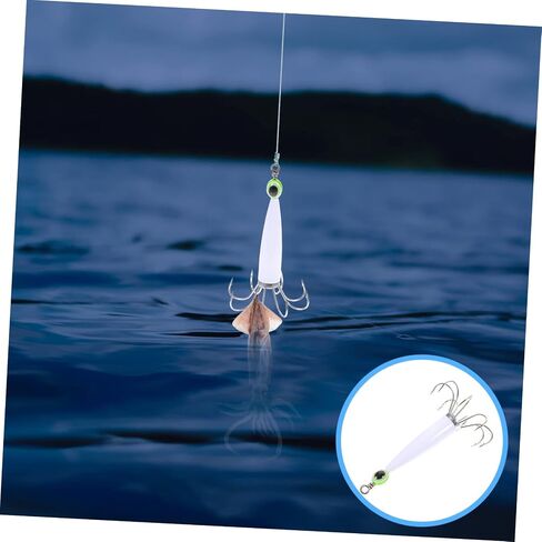Octopus Squid Hook Bionic Fishing Lure Fishing Jigs Night Fishing Gear Fishing Hook Glow Squid Jigs in Saudi Arabia