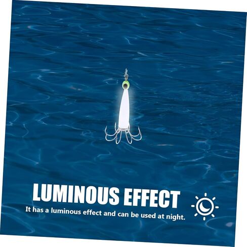 Octopus Squid Hook Bionic Fishing Lure Fishing Jigs Night Fishing Gear Fishing Hook Glow Squid Jigs in Saudi Arabia