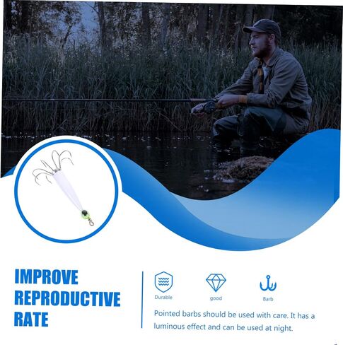 Octopus Squid Hook Bionic Fishing Lure Fishing Jigs Night Fishing Gear Fishing Hook Glow Squid Jigs in Saudi Arabia
