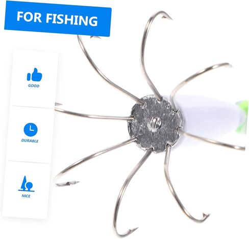 Octopus Squid Hook Bionic Fishing Lure Fishing Jigs Night Fishing Gear Fishing Hook Glow Squid Jigs in Saudi Arabia