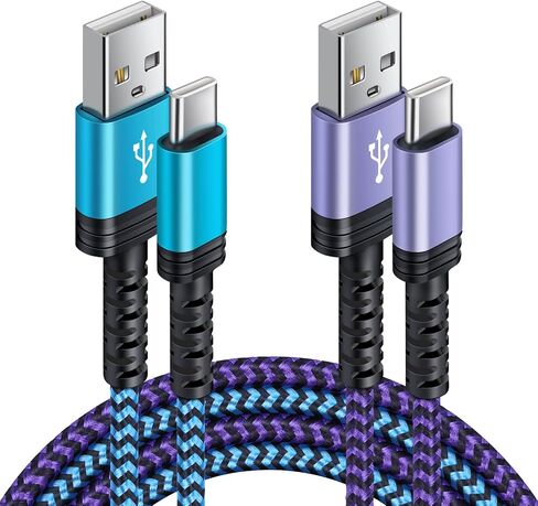 كابل شاحن سامسونج S23 نوع C شحن سريع USB C سلك هاتف أندرويد [6FT، 2 حزمة] لهاتف Samsung Galaxy S24/S21 5G/A03/S23/S22/S20، A54/A53/A35/A55، Z Flip 5/4/Z Fold 5 4، جوجل بيكسل 8a 8 7 6، آيفون 15 in Kuwait